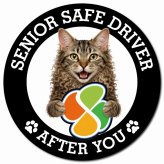 カーサイン 高齢者マーク SENIOR SAFE DRIVER ラパーマ マグネット 強力 直径13cm 肉球 日本製 車 ステッカー