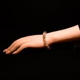 天然石ブレスレット【自然ならではの奥行きある内包美】10mm 太陽放射ルチルクォーツ 一点物【GHB206】浄化発送 京海堂