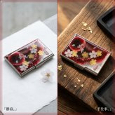 職人の手作り！和柄 名刺入れ「保」 和風 名刺ケース カードケース 夜桜 伝統工芸 職人 手作り 名入れ 記念日 誕生日 ギフト 送料無料 和風 ハンドメイド 立体彩色 螺鈿風 20代 40代 50代 プレゼント お祝い 還暦 退職 卒業