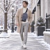 EDWIN エドウィン ボディバッグ ラッシュ 縦型 斜め掛け ショルダー かばん 普段使い 使いやすい シンプル メンズ ギフト プレゼント ブラック ew015