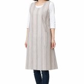 エプロン ロング しじら織り 日本製 1250  MA-02 前掛け 夏 レディース 母の日 ギフト クロスエプロン 敬老の日 プレゼント オシャレ エンジ からし 生成り 緑 からし お母さん