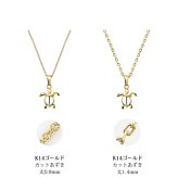 ゴールド ネックレス ハワイアンジュエリー ネックレス ホヌ イエローゴールド ネックレス 幸せを運ぶ ホヌ Sサイズ 14K K14イエローゴールド 14k k14カットあずきチェーン太1.4mm ギフトラッピング可能 プレゼント ハロウィン 【品番：CG-GP116-CH1020】