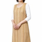 エプロン ロング しじら織り 日本製 1250  MA-02 前掛け 夏 レディース 母の日 ギフト クロスエプロン 敬老の日 プレゼント オシャレ エンジ からし 生成り 緑 からし お母さん
