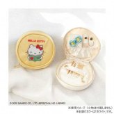 ハローキティ アクセサリーポーチ ホワイト 小物入れ ジュエリーケース 持ち運び 旅行用 指輪 ネックレス ピアス 収納 かわいい キャラクター グッズ おしゃれ サンリオ正規ライセンス品