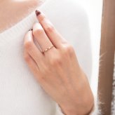 セミ オーダーメイド リング 指輪 誕生石 1.5mm 5石 Ties K10 K18 10K 18K 10金 18金 プラチナ 女性 レディース 誕生日 記念日 プレゼント ギフト 誕生日プレゼント ファミリーリング 刻印 名入れ 20代 30代 40代 妻 彼女 天然石 ダイヤモンド ミルグレイン ゴールド ピンクゴールド イエローゴールド 選べる アクセサリー アレルギー対応 金属アレルギー
