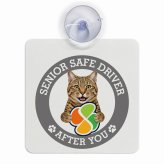 カーサイン 高齢者マーク SENIOR SAFE DRIVER ピクシーボブ 車内用 吸盤タイプ 収れん火災防止タイプ 肉球 日本製 車 ステッカー