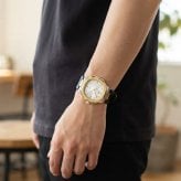 ジュリエット ポロクラブ 腕時計 メンズ シルバー ゴールド ブラック レザーベルト 革ベルト 日本製ムーブメント 5気圧防水 ビジネス カジュアル 男性 彼氏 夫 父親 誕生日 記念日 プレゼント ギフト ショッパー付き 成人 卒業 入学