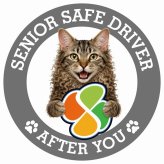 カーサイン 高齢者マーク SENIOR SAFE DRIVER ラパーマ ステッカー シール 直径13cm 肉球 日本製 車