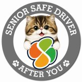 カーサイン 高齢者マーク SENIOR SAFE DRIVER ミヌエット マグネット 強力 直径13cm 肉球 日本製 車 ステッカー
