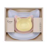 catte Giftbox 3点セット[出産祝い ベビー食器セット 離乳食 食器 おしゃれ お食い初め ギフト 男の子 女の子 赤ちゃん 幼児 プレゼント 子供用 人気 かわいい 割れない 抗菌 BPAフリー 日本製 電子レンジ対応]