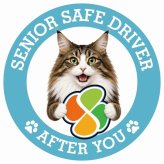 カーサイン 高齢者マーク SENIOR SAFE DRIVER ノルウェージャンフォレストキャット ステッカー シール 直径13cm 肉球 日本製 車