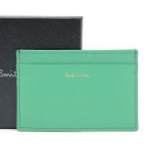 ポールスミス カードケース Paul Smith 名刺入れ カード入れ パスケース メンズ レザー コバルトグリーン マルチストライプ M1A-4768-DMULTI 30 【ラッピング無料 誕生日 お祝い プレゼント ギフト 贈り物】 送料無料