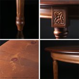 イタリア 家具 ヨーロピアン ヴェローナクラシック ダイニングテーブル W90cm  テーブル ダイニング ヨーロッパ家具 クラシック 輸入家具 アンティーク風 イタリア製 ブラウン おしゃれ 高級感 エレガント 木製 天然木 リモート テレワーク 在宅
