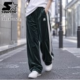 STARTER スターター ベロアパンツ トラックパンツ レディース メンズ sbm-6262 ワイド ストレート ジャージ ブランド ロゴ 刺繍  オーバーサイズ ゆったり Y2K ストリート ヒップホップ ダンス M L XL 2026FW Karlas