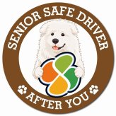 カーサイン 高齢者マーク SENIOR SAFE DRIVER マレンマシープドッグ マグネット 強力 直径13cm 肉球 日本製 車 ステッカー