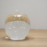 名入れ対応 ガラスのりんご 泡入り 大・小 手作り ガラス細工 置物 誕生日 結婚祝い 記念日 ギフト