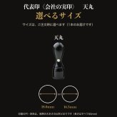 法人印鑑 黒水牛 代表印 天丸 単品 代表者印 実印 会社実印 18.0mm 16.5mm 印鑑 はんこ 会社印 法人印 会社設立 即日発送 ラッピング付き 永年保証 ギフト 開業祝い