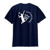 バドミントン ドライ Tシャツ 吸汗 速乾 メッシュ オリジナル 名入れ無料 メンズ レディース 男子 女子 (CYD) 入学 入部 サークル クラブ  SS S M L LL 3L 4L 5L