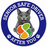 カーサイン 高齢者マーク SENIOR SAFE DRIVER コラット マグネット 強力 直径13cm 肉球 日本製 車 ステッカー