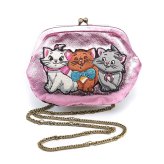 ディズニー 刺繍がま口ショルダーバッグ SHO3741 SHO3670 送料無料 ミッキー ミニー おしゃれキャット マリー  ベルリオーズ トゥルーズ バッグ 財布 ショルダーバッグ ポーチ 刺繍 ビーズ ハナカラクサ ブラック