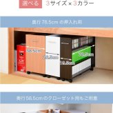 ラック 押入れ 収納 本棚 2個セット 幅38.5 奥行78 .5 キャスター付き 隙間 ワイド ワゴン 大容量 おもちゃ DVD 本 漫画 整理 押し入れ収納 スライド 収納庫 新生活
