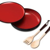 ＪＡＰＡＮ　ラージボウル黒内朱（サーバー付） インテリア 漆器 盆 カタログギフト 景品 粗品
