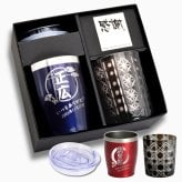 名入れ プレゼント ギフト 全13色 蓋付き 真空断熱 ステンレスタンブラー 350ml 切子グラス 250ml セットBOX | 保冷 保温 名前入り おしゃれ ロックグラス 内祝い 還暦 還暦祝い 結婚祝い 誕生日 焼酎 日本酒 ビール 実用的 父 義父 母 お母さん 義母 敬老の日