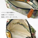 【CouPole クーポール】リバティプリント PVCコーティング スクエア ポーチ (CC68003)レディース LIBERTY ミナ ペルホネン 花柄 フラワー 防水 撥水 薄型 小物入れ コスメ 化粧 メイク サニタリー 収納 旅行 トラベル ギフト プレゼント