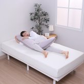 抱き枕 妊婦 腰痛 西川 Laxia ラクシア ネムハグ 抱きまくら 横向き寝 NEMUHUG 寝つきがよくなる リラックス 呼吸がしやすい 入眠 ラージサイズ S字形状 グレー EG96109060