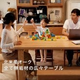 ダイニング家具 北米産オーク無垢材ダイニング7点セット 1.6m