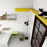 キャットウォーク 壁掛け 幅29.8cm 猫家具 日本製 完成品 arneco Board Walk S aino キャットタワー キャットステップ 壁面収納 猫用家具 多頭飼い 運動不足対策 ペット家具 猫用品 犬用品 省スペース リビング インテリア