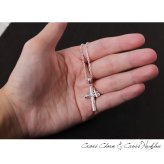 ハワイアンジュエリー ネックレス シルバー ネックレス 刻印 無料 誕生石入れ可 クロス チャーム 十字架シルバー925 ギフトラッピング可能 チェーン 長さ選べる メンズ レディース 誕生日 プレゼント ハロウィン 【品番：CG-SP2908】