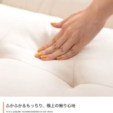 オットマン付き1人掛けソファ Moln モルン 幅76cm 座面高34cm ふわふわ もっちり クッション ポリエステル Sバネ ロータイプ コンパクト 一人暮らし ワンルーム リビング フロアソファ 足置き付き 組立式 パーソナルソファ 一人掛けソファ