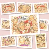 還暦の記念に、記念日に残したい笑顔をやさしいタッチで描きます。大切なお祝いにも安心してご注文いただけます。 還暦祝い 似顔絵 プレゼント 手描き ギフト 名入れ 贈り物 還暦 記念 誕生日 お祝い 大人数 祖母 おばあちゃん 祖父 おじいちゃん 名入れ 修正無料 下書き確認 サプライズ 宝物 似てる そっくり 長寿 一生もの 傘寿 還暦 お祝いの品 お祝い返し クリスマス 感謝 白寿祝い 節目