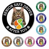 カーサイン 高齢者マーク SENIOR SAFE DRIVER ラパーマ マグネット 強力 直径13cm 肉球 日本製 車 ステッカー