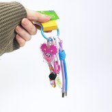 セサミストリート アビー ストラップチャーム キーホルダー (ピンク)