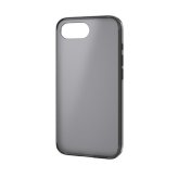 エレコム PM-A25SHVCKBK iPhone 16e ハイブリッドケース マットブラック(ラバーコート) メタルステッカー付