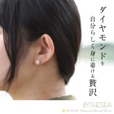 ハワイアンジュエリー ピアス ダイヤモンドピアス スタッドピアス ダイヤモンド 0.05ct カラット 一粒ダイヤ 片耳(1個)購入可 K14イエローゴールド 14K シリコンキャッチ シンプル 20G ゲージ メンズ レディース プレゼント ハロウィン 【品番：GE105】