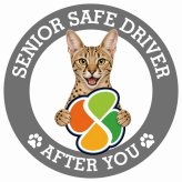 カーサイン 高齢者マーク SENIOR SAFE DRIVER サバンナ ステッカー シール 直径13cm 肉球 日本製 車