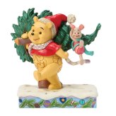 プー&ピグレット クリスマスツリー 15.8cm くまのプーさん クリスマス | ディズニー トラディションズ ジムショア グッズ フィギュア 人形 置物 彫刻 Jim Shore 正規輸入品