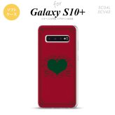 SC-04L SCV42 Galaxy S10+ スマホケース ソフトケース ハート 飾り 赤 緑 メンズ レディース nk-s10p-tp615