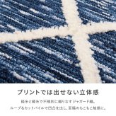 ラグマット 薄手 ラグ マット 折りたたみ 毛足短い 前 リビング 敷物 シェニール糸 ジャガード織り 裏面滑り止め付き インド おしゃれ 幾何学柄 北欧 モロッコ ベニワレン 45×75cm 裏面はラバー素材で ポリエステル インテリア ズレにくい