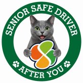 カーサイン 高齢者マーク SENIOR SAFE DRIVER コラット ステッカー シール 直径13cm 肉球 日本製 車