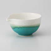 トルコブルー 片口抹茶碗 磁器 美濃焼 やきものの里から、暮らしを贈ります。　ギフト 食器 セット テーブルウェア