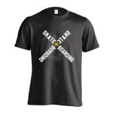 スケボー スケートボード Tシャツ 半袖 メンズ ウェア レディース 練習着 ジュニア ドライ おもしろ tシャツ 速乾 名入れ スポーツ 女子 男子 チーム おしゃれ 文字入れ 「ネオンスタイルのクロスSKATEBOARD」 アートワークスコウベ 【送料無料】
