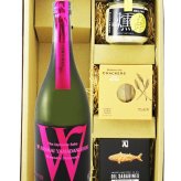 ★ 送料無料 ★ Ｗ ( ダブリュー ) 山田錦 純米  720ml ＋ おつまみ3種セット【 9449 】【 日本酒・おつまみセット 】【 要冷蔵 】【 ハロウィン 贈り物 ギフト プレゼント 誕生日 結婚のお祝い 】