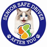 カーサイン 高齢者マーク SENIOR SAFE DRIVER ラグドール ステッカー シール 直径13cm 肉球 日本製 車