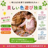 [日本製安心おもちゃ]　美しい色遊び独楽（12個セット）日本グッドトイ受賞 　[綺麗な木のおもちゃ 日本グッド・トイ委員会選定おもちゃ 知育玩具 1歳 2歳 3歳 4歳 5歳 6歳 7歳 8歳 幼児子供～高齢者 小学生 誕生日ギフト～出産祝いにお薦め♪ 玩具 こま コマ 日本製 色かわり 色変わり がわり 親子 木育 家族 ]