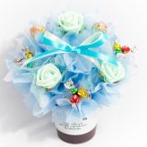 キャンディー フラワー アレンジ 送料無料 卒業 卒園 ブーケ ギフト オレンジ ピンク 水色 花 造花 誕生日 プレゼント ギフト女性 母 祖母 女友達 退職祝い 上司 還暦祝い 結婚記念日 両親 お祝い 母の日 子供 子供会 贈り物 推し活 推しカラー