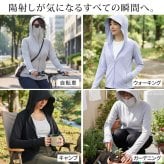 着るセラピストパーカー 日除け 日本製 近赤外線カット86％ 紫外線 UVカット98％ UPF50+ 遮熱 吸水速乾 おしゃれ 薄手 きれいめ かっこいい エイジングケア レディース セーレン ひよけ 涼しい